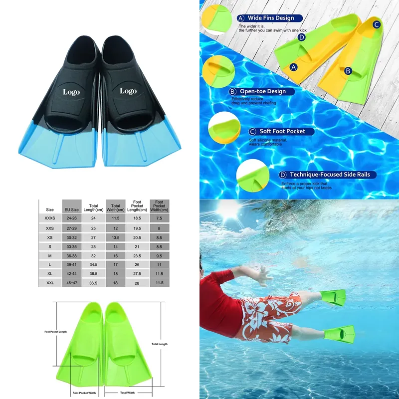 Fin Diving Blade - Professionele korte siliconen duikvinnen voor duiken
